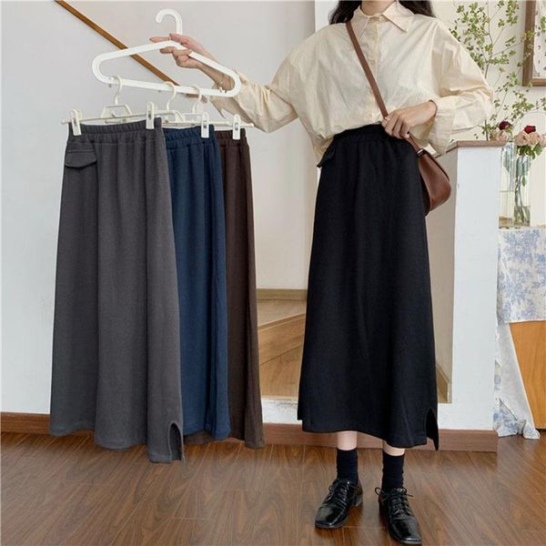 skirts spring and autumn 2021 style women's skirt korean version of high waist show thin medium length split elastic, Black
skirts spring and autumn 2021 style women's skirt korean version of high waist show thin medium length split elastic, Black