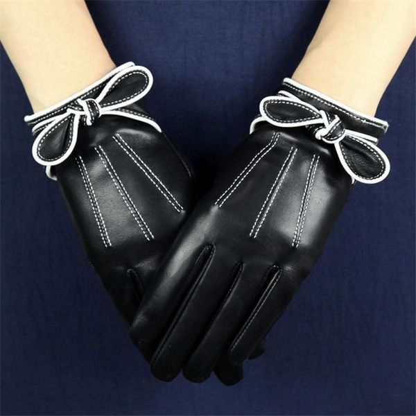 five fingers gloves genuine leather female cute butterfly knot winter warm velvet lined thicken sheepskin woman black wine red dq101, Blue;gray
five fingers gloves genuine leather female cute butterfly knot winter warm velvet lined thicken sheepskin woman black wine red dq101, Blue;gray