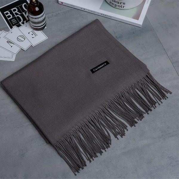 70*180cm autumn and winter pure color imitation cashmere scarf monochrome thickening long men and women tassel shawl warm scarf, Blue;gray
70*180cm autumn and winter pure color imitation cashmere scarf monochrome thickening long men and women tassel shawl warm scarf, Blue;gray