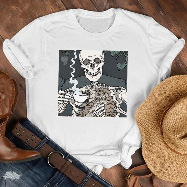 women lady cartoon cat coffee funny short sleeve fashion shirt clothes tshirt female print t tee womens graphic t-shirt, White
women lady cartoon cat coffee funny short sleeve fashion shirt clothes tshirt female print t tee womens graphic t-shirt, White