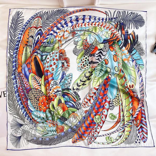 scarves 2021 boho peacock feather print muslim head hijab scarf women silk square bandana foulard femme luxury bufanda mujer sfn949, Blue;gray
scarves 2021 boho peacock feather print muslim head hijab scarf women silk square bandana foulard femme luxury bufanda mujer sfn949, Blue;gray