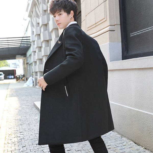 2021 new autumn and winter of male wool thin coat average length jacket manteau homme fp13, Black
2021 new autumn and winter of male wool thin coat average length jacket manteau homme fp13, Black