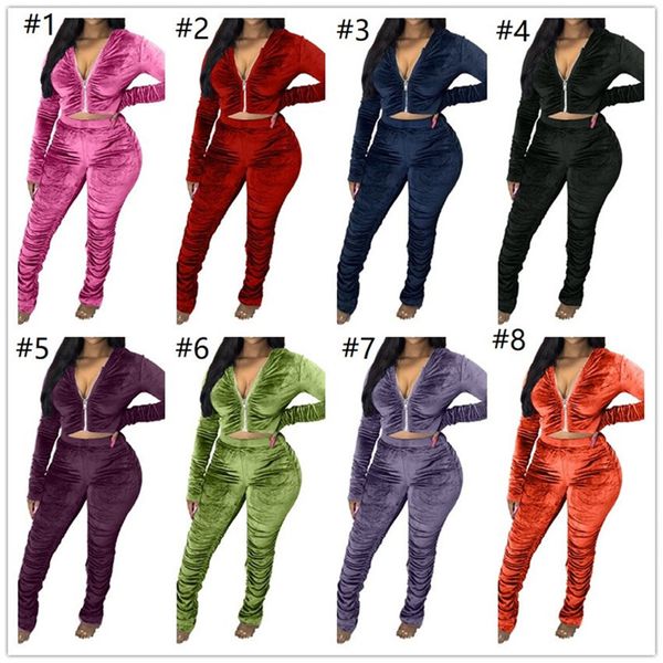 женщины tracksuit с длинным рукавом с капюшоном на молнии пальто топ брюки поножи сплошной цвет две пьесы набор эпикировка зимняя мода спорт, White
женщины tracksuit с длинным рукавом с капюшоном на молнии пальто топ брюки поножи сплошной цвет две пьесы набор эпикировка зимняя мода спорт, White