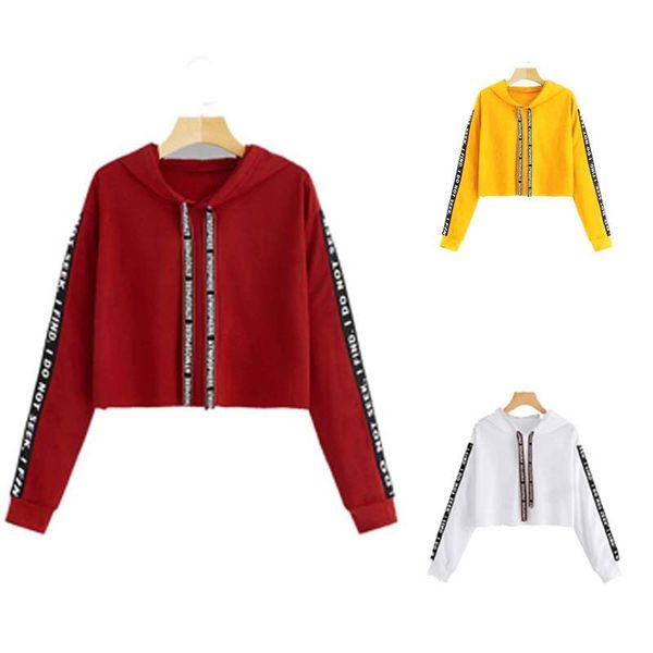 women's letter pattern printing casual trend wild street style thick tailoring short-sleeved long-sleeved hooded sweatshirt top, Black
women's letter pattern printing casual trend wild street style thick tailoring short-sleeved long-sleeved hooded sweatshirt top, Black