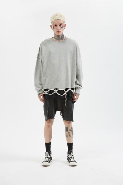 qoolxcwear hip hop couple hoodies oversize hole hoodies street wear oversize pullover 23151, Black
qoolxcwear hip hop couple hoodies oversize hole hoodies street wear oversize pullover 23151, Black