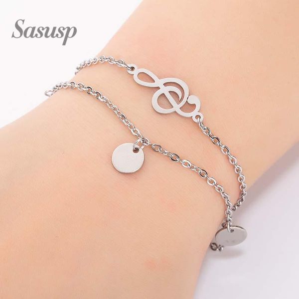 link, chain sasusp stainless steel musical note charm bracelets geometric jewelry for women daughter's music school graduation gift, Black
link, chain sasusp stainless steel musical note charm bracelets geometric jewelry for women daughter's music school graduation gift, Black
