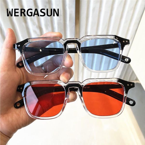 sunglasses wergasun fashions square women brand designer sun glasses trends female transparent shades for uv400, White;black
sunglasses wergasun fashions square women brand designer sun glasses trends female transparent shades for uv400, White;black