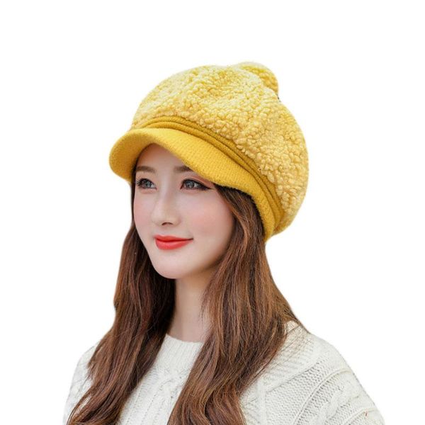 berets winter ladies lambskin cashmere thickened beret hat tide solid painter gorros warm lamb cap 2021, Blue;gray
berets winter ladies lambskin cashmere thickened beret hat tide solid painter gorros warm lamb cap 2021, Blue;gray