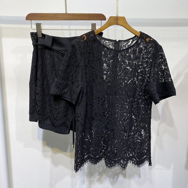 hollowed out lace women's spring and summer 2020 new temperament fairy belt suit pants suit lace pants set short sleeve shorts set sjld, Gray
hollowed out lace women's spring and summer 2020 new temperament fairy belt suit pants suit lace pants set short sleeve shorts set sjld, Gray