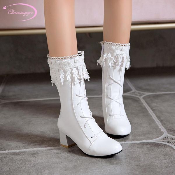 boots party style round toe mid-calf fashion lace-up tassel zipper black white medium heel thick riding shoes women
boots party style round toe mid-calf fashion lace-up tassel zipper black white medium heel thick riding shoes women