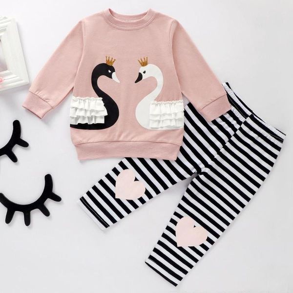 patpat 2020 new spring and autumn baby soft swan print long sleeve for and striped pants set toddler girl, White
patpat 2020 new spring and autumn baby soft swan print long sleeve for and striped pants set toddler girl, White