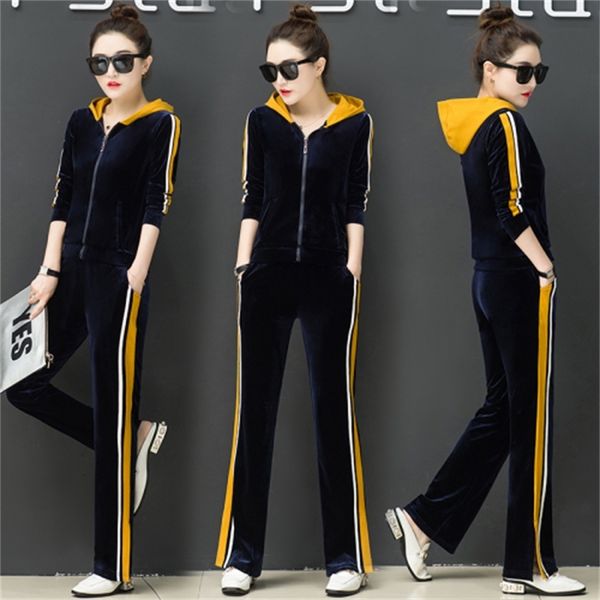 luxury gold velvet casual femme piece defines women's clothes with hoodie plus size female training lhoq, White
luxury gold velvet casual femme piece defines women's clothes with hoodie plus size female training lhoq, White
