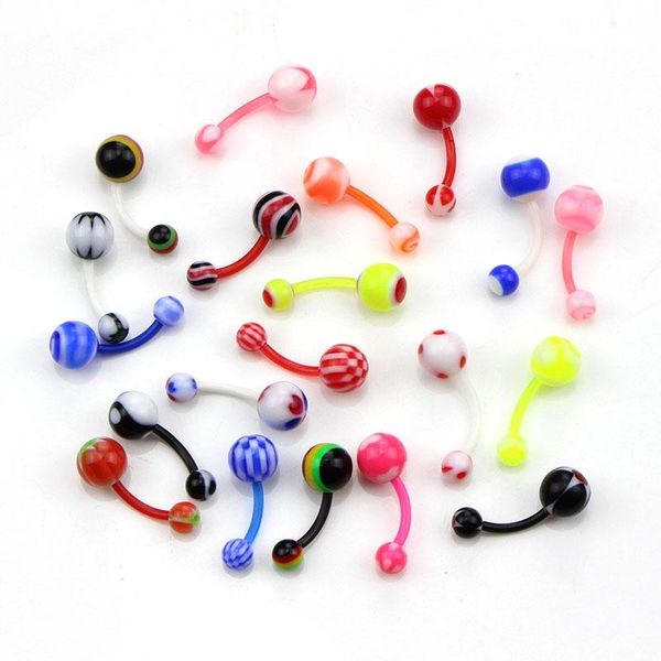 colorful 20pcs mix color sile belly piercing navel flexible bar navel piercing piercing nombril stud earring q bbytrj, Silver 
colorful 20pcs mix color sile belly piercing navel flexible bar navel piercing piercing nombril stud earring q bbytrj, Silver