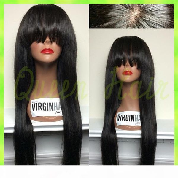 6a quality glueless full lace wigs with bangs straight virgin brazilian human hair wigs bleach knot for black women hipping, Black;brown
6a quality glueless full lace wigs with bangs straight virgin brazilian human hair wigs bleach knot for black women hipping, Black;brown