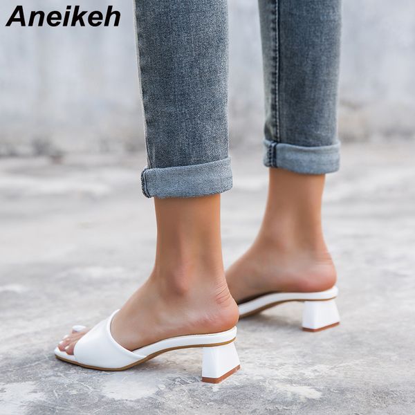 aneikeh mules middle heel slippers women square open toe strange high heel beach slides summer mules dress pumps size 41 42 x1020, Black
aneikeh mules middle heel slippers women square open toe strange high heel beach slides summer mules dress pumps size 41 42 x1020, Black