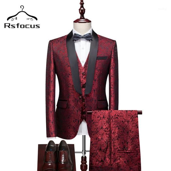 rsfocus 2020 new style slim fit men suit for wedding brand shawl collar burgundy floral prom party suits male big size 6xl tz0741, White;black
rsfocus 2020 new style slim fit men suit for wedding brand shawl collar burgundy floral prom party suits male big size 6xl tz0741, White;black