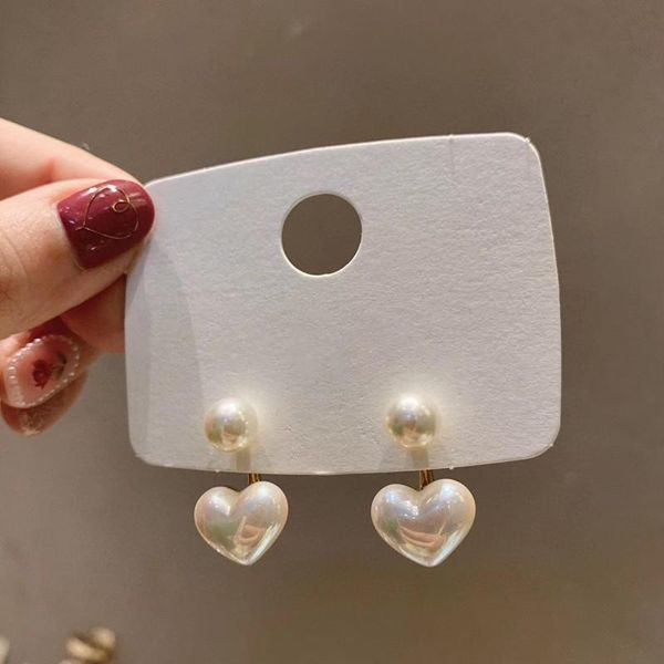 dangle & chandelier fashion contracted heart pearl fine earrings joker sweet elegant temperament women drop, Silver
dangle & chandelier fashion contracted heart pearl fine earrings joker sweet elegant temperament women drop, Silver