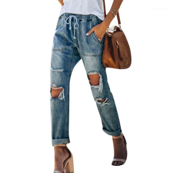 women's jeans women hole vintage straight drawstring clothing casual pants streetwear denim pants1, Blue
women's jeans women hole vintage straight drawstring clothing casual pants streetwear denim pants1, Blue