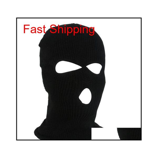 3 hole cs warm beanie hat winter outdoor cycling skiing sports face cover masks tactical warmer cap scarf nbddw, Black
3 hole cs warm beanie hat winter outdoor cycling skiing sports face cover masks tactical warmer cap scarf nbddw, Black