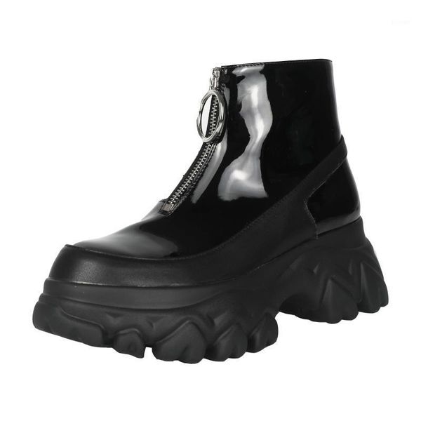 boots fashion ins four seasons trendy women dad shoes casual platform zip1, Black
boots fashion ins four seasons trendy women dad shoes casual platform zip1, Black