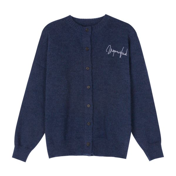 2021 new soft embroidered letter wax around neck female fall cardigan sweater vintage mwn5, White;black
2021 new soft embroidered letter wax around neck female fall cardigan sweater vintage mwn5, White;black