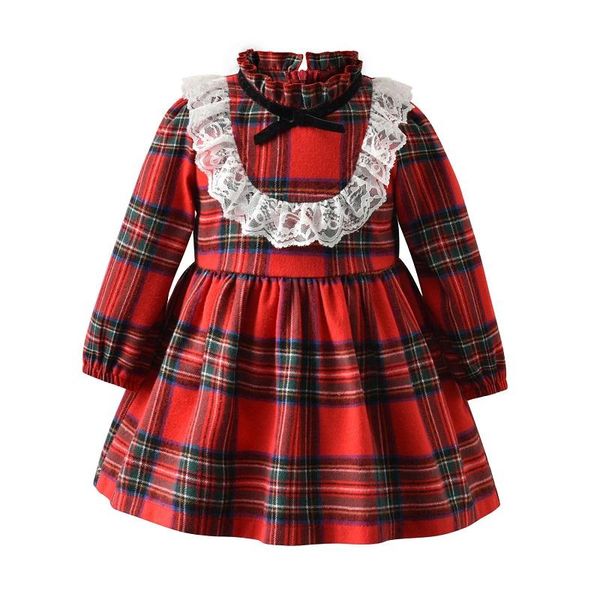 princess kids baby girls dress long sleeve ruffles collar lace plaid dresses one pieces children clothes, Red;yellow
princess kids baby girls dress long sleeve ruffles collar lace plaid dresses one pieces children clothes, Red;yellow
