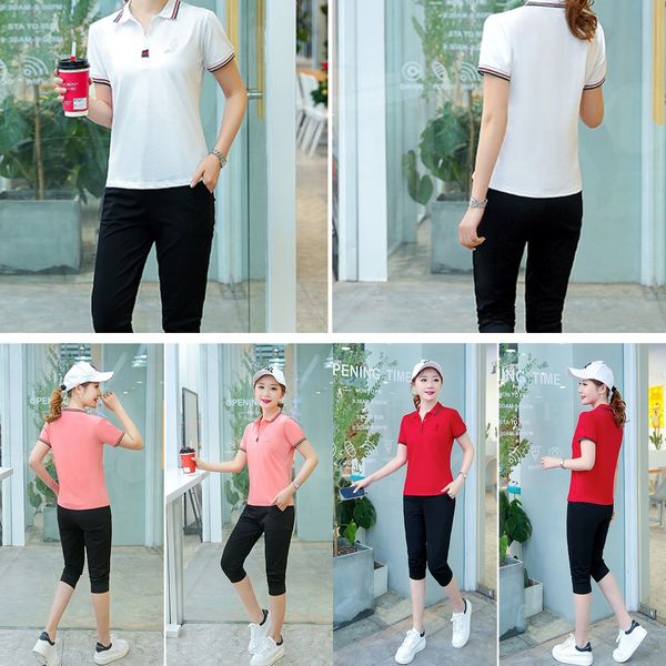 2020 women's sports summer new korean style lapel short-sleeved sportswear sportswear capri pants casual suit sweater two-piece suit 0d, Gray
2020 women's sports summer new korean style lapel short-sleeved sportswear sportswear capri pants casual suit sweater two-piece suit 0d, Gray