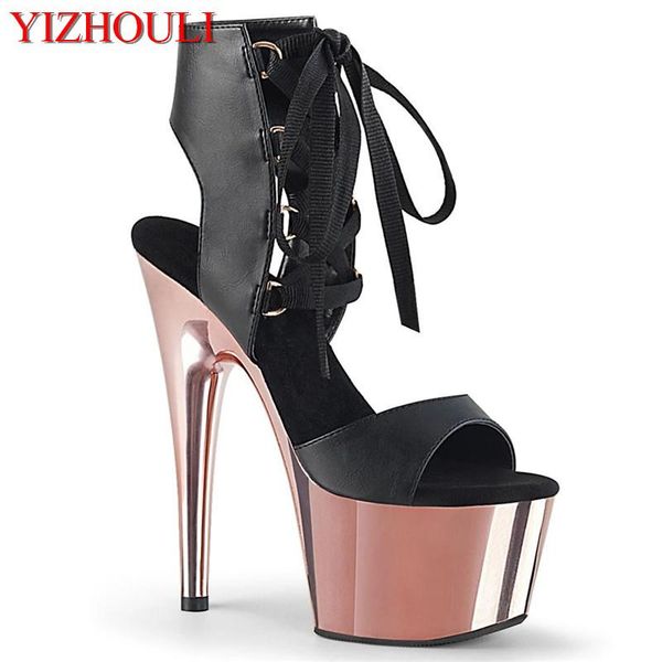 17cm stiletto heels, 7in pole dancing boots, plating platform nightclub model party ankle boots, Black
17cm stiletto heels, 7in pole dancing boots, plating platform nightclub model party ankle boots, Black