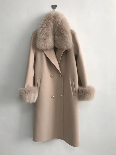 qiuchen pj19100 2019 new arrival cashmere women jacket with real fox fur collar and cuffs fashion model c1111, Black
qiuchen pj19100 2019 new arrival cashmere women jacket with real fox fur collar and cuffs fashion model c1111, Black