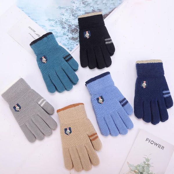 children gloves for 5-12 years boys knitted winter warm split full finger kids outdoor cycling play, White
children gloves for 5-12 years boys knitted winter warm split full finger kids outdoor cycling play, White