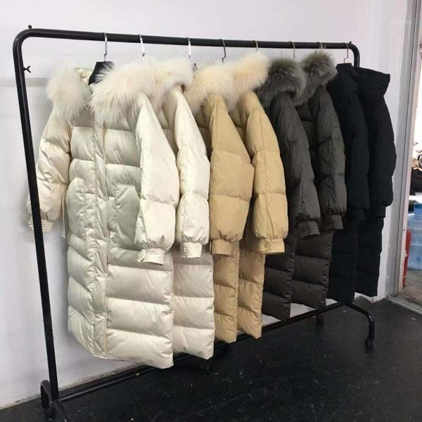 women's down jacket gradient large fur collar loose fashion over the knee long2020 winter new1, Black
women's down jacket gradient large fur collar loose fashion over the knee long2020 winter new1, Black