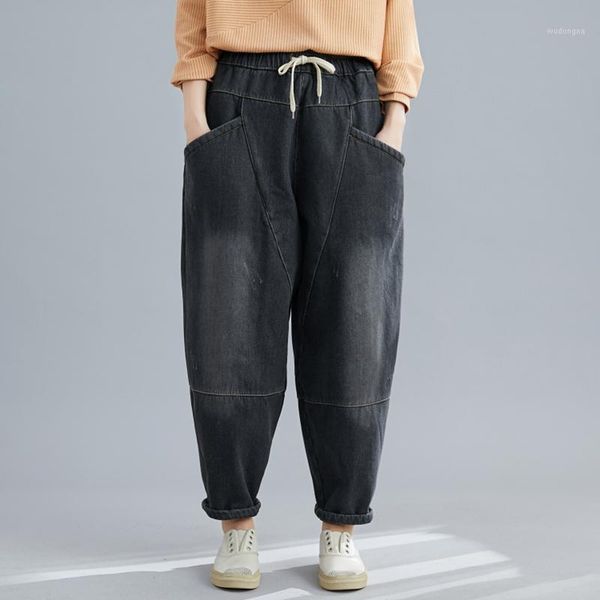 woman's jeans womens vintage denim big pockets loose casual middle waist harem jeans stretch waist pants soft feminina1, Blue
woman's jeans womens vintage denim big pockets loose casual middle waist harem jeans stretch waist pants soft feminina1, Blue
