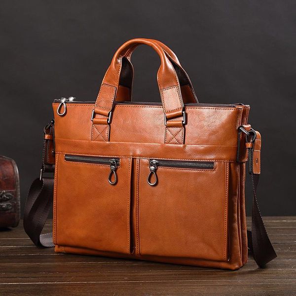 briefcases leather handbag men's bag shoulder messenger business men briefcase14 inch document computer fashion casual
briefcases leather handbag men's bag shoulder messenger business men briefcase14 inch document computer fashion casual