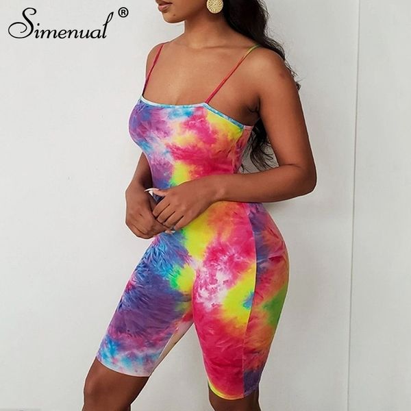 simenual tie dye fitness biker shorts playsuits women strap fashion slim bodycon rompers summer party club playsuit y200822, Black;white
simenual tie dye fitness biker shorts playsuits women strap fashion slim bodycon rompers summer party club playsuit y200822, Black;white