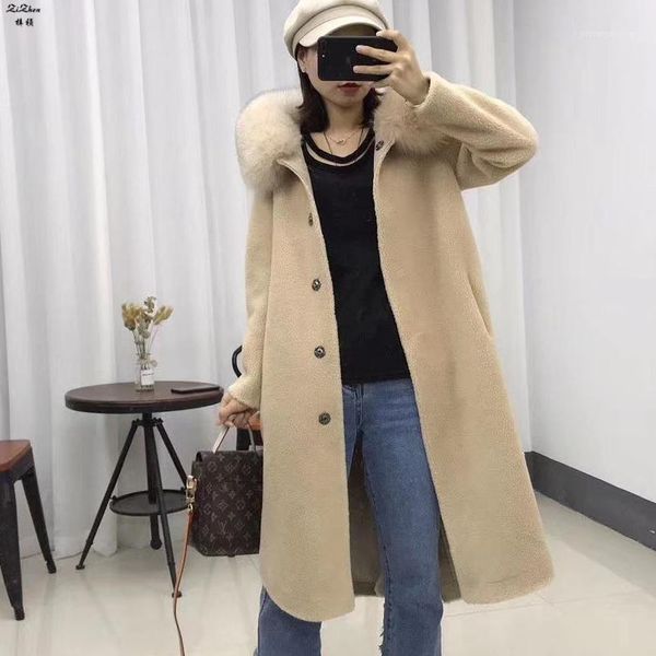 women's fur & faux zizhen woolen trench suede liner with trim hood warm pockets winter woman long solid overcoat wz19891, Black
women's fur & faux zizhen woolen trench suede liner with trim hood warm pockets winter woman long solid overcoat wz19891, Black