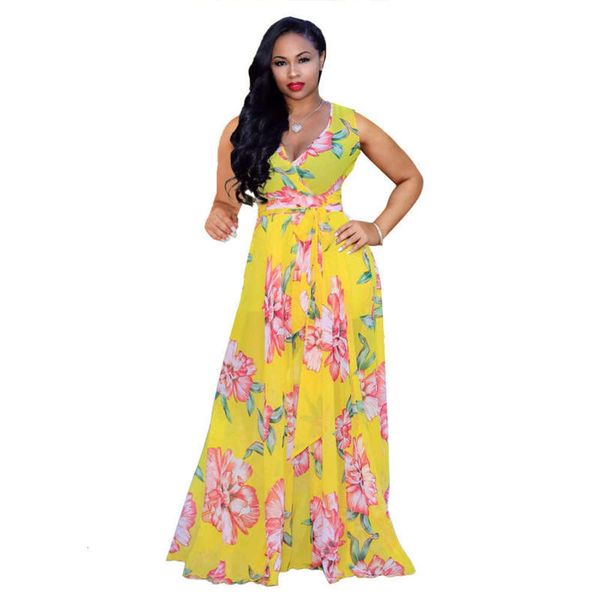 sleeveless deep v-neck fashion printed women's chiffon dress, Black;gray
sleeveless deep v-neck fashion printed women's chiffon dress, Black;gray