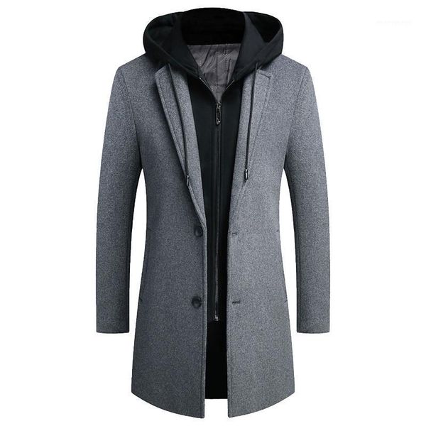men's wool & blends 2021 men's hooded jacket winter autumn mens long windproof coat casual thick slim fit male sa9511, Black
men's wool & blends 2021 men's hooded jacket winter autumn mens long windproof coat casual thick slim fit male sa9511, Black