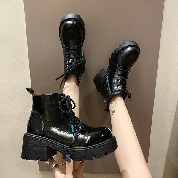 boots 2021 winter fashion women's lace up ankle round head women black square-heel mid-heel pu shoes botas mujer1
boots 2021 winter fashion women's lace up ankle round head women black square-heel mid-heel pu shoes botas mujer1