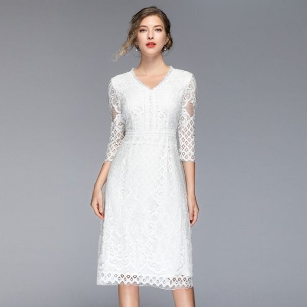 new fashion women's in summer 2019 dress dresslace dress7 4 sleeve v-neck hook flower white lace dress tndq9, Black;gray
new fashion women's in summer 2019 dress dresslace dress7 4 sleeve v-neck hook flower white lace dress tndq9, Black;gray