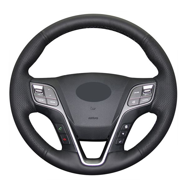 hand-stitched black artificial leather anti-slip car steering wheel cover for santa fe 2013-2020 ix45 2013 2014 2020
hand-stitched black artificial leather anti-slip car steering wheel cover for santa fe 2013-2020 ix45 2013 2014 2020