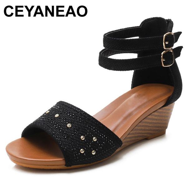 ceyaneao summer new women shoes fashion casual outdoor beach slippers comfortable flat bottomed toe women sandals plus size, Black 
ceyaneao summer new women shoes fashion casual outdoor beach slippers comfortable flat bottomed toe women sandals plus size, Black