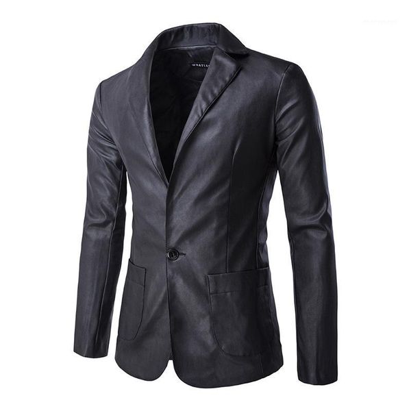 men's leather & faux wholesale- 2021 men jacket fashion solid single breasted pu blazer coat jaqueta de couro black green1
men's leather & faux wholesale- 2021 men jacket fashion solid single breasted pu blazer coat jaqueta de couro black green1