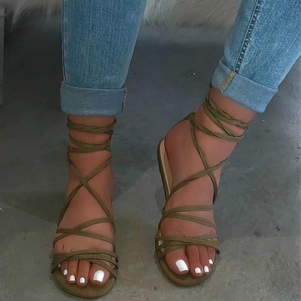 lace up flat heel women sandals ankle strap comfort flock ladies summer shoes cross-tied solid light weight footwear #dk3p, Black
lace up flat heel women sandals ankle strap comfort flock ladies summer shoes cross-tied solid light weight footwear #dk3p, Black