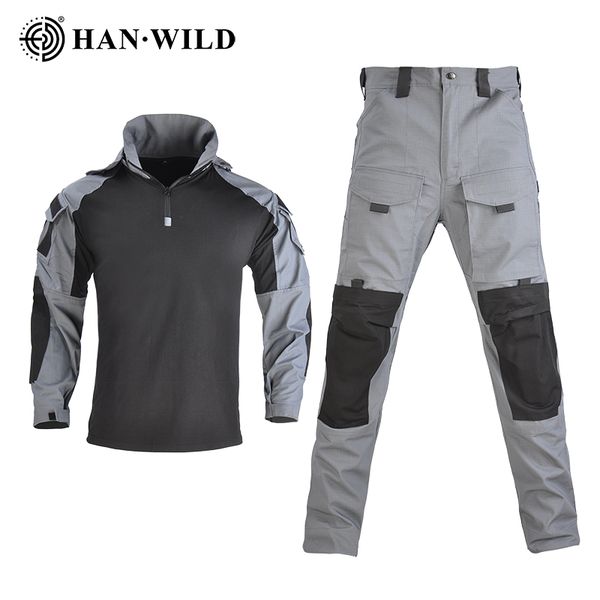 hooded tactical suit camo uniform military shirt + pants army shooting training combat sport hiking shirts with pads, White;black
hooded tactical suit camo uniform military shirt + pants army shooting training combat sport hiking shirts with pads, White;black
