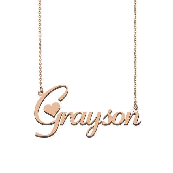 Grayson name necklaces pendant Custom Personalized for women girls children best friends Mothers Gifts 18k gold plated Stainless steel, Silver
Grayson name necklaces pendant Custom Personalized for women girls children best friends Mothers Gifts 18k gold plated Stainless steel, Silver