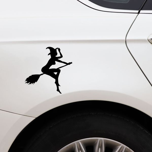 funny cartoon witch lady waterproof car stickers suitable for all kinds of car stickers decals black/white, 12cm*11cm
funny cartoon witch lady waterproof car stickers suitable for all kinds of car stickers decals black/white, 12cm*11cm