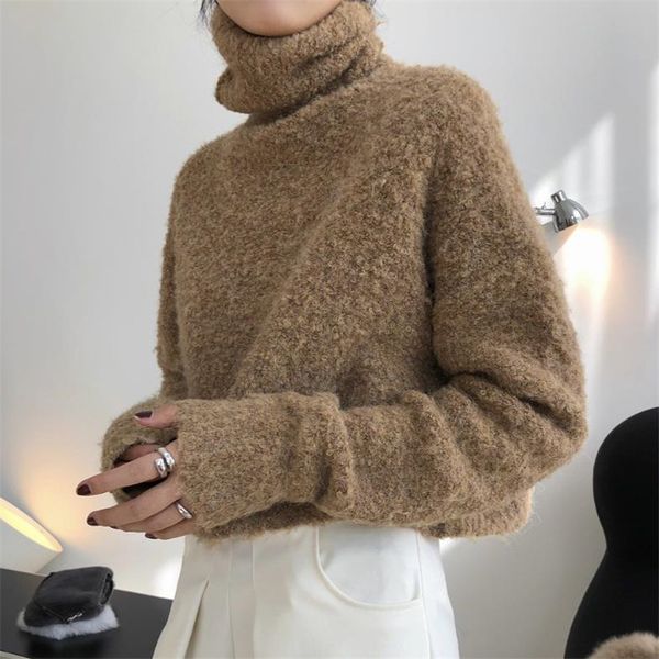 2021 new women winter sweaters fahsion wool high mesh knitted sleeve short sweater loose and long hair thicken dh6c, White;black
2021 new women winter sweaters fahsion wool high mesh knitted sleeve short sweater loose and long hair thicken dh6c, White;black