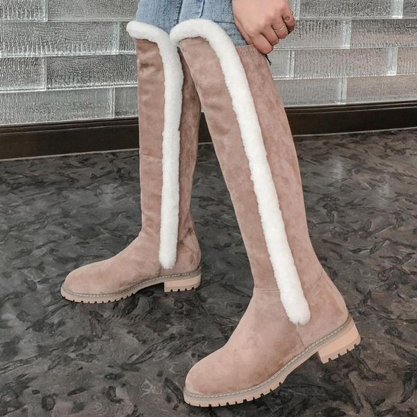 fanan winter over the knee boots for woman faux suede low heel boots fashion round toe thigh high zipper black brown 34-42
fanan winter over the knee boots for woman faux suede low heel boots fashion round toe thigh high zipper black brown 34-42