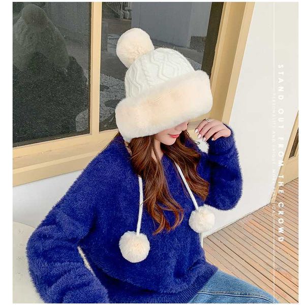 autumn and winter ladies cotton cashmere pullover cap three fur ball cute plus velvet thickening warm pure color knitted hat, Blue;gray
autumn and winter ladies cotton cashmere pullover cap three fur ball cute plus velvet thickening warm pure color knitted hat, Blue;gray