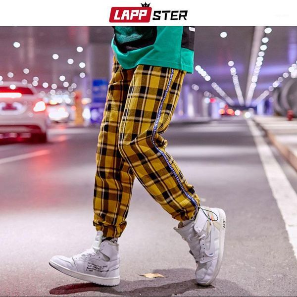 lappster men streetwear yellow plaid joggers pants 2019 mens harajuku side striped hip hop harem pants japanese style sweatpants1, Black
lappster men streetwear yellow plaid joggers pants 2019 mens harajuku side striped hip hop harem pants japanese style sweatpants1, Black